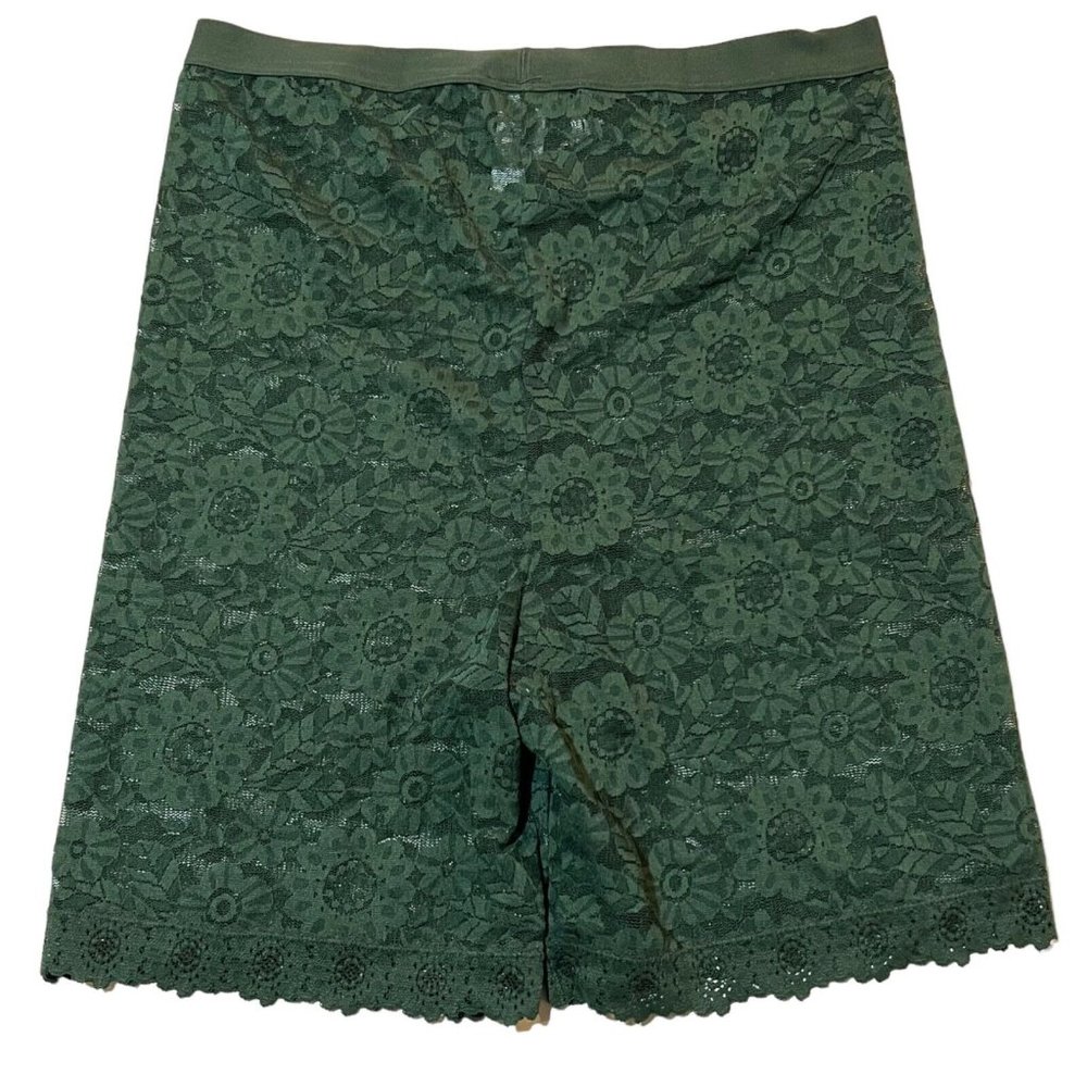 NWT AERIE Smoothez High Waisted Boyshort Pantie Sz XS Green Lace - Picture 2 of 4